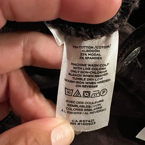 Loft The Slim Fit High Rise Curvy Brown Corduroy Pants Size 34/18 Work Casua - Picture 11 of 12